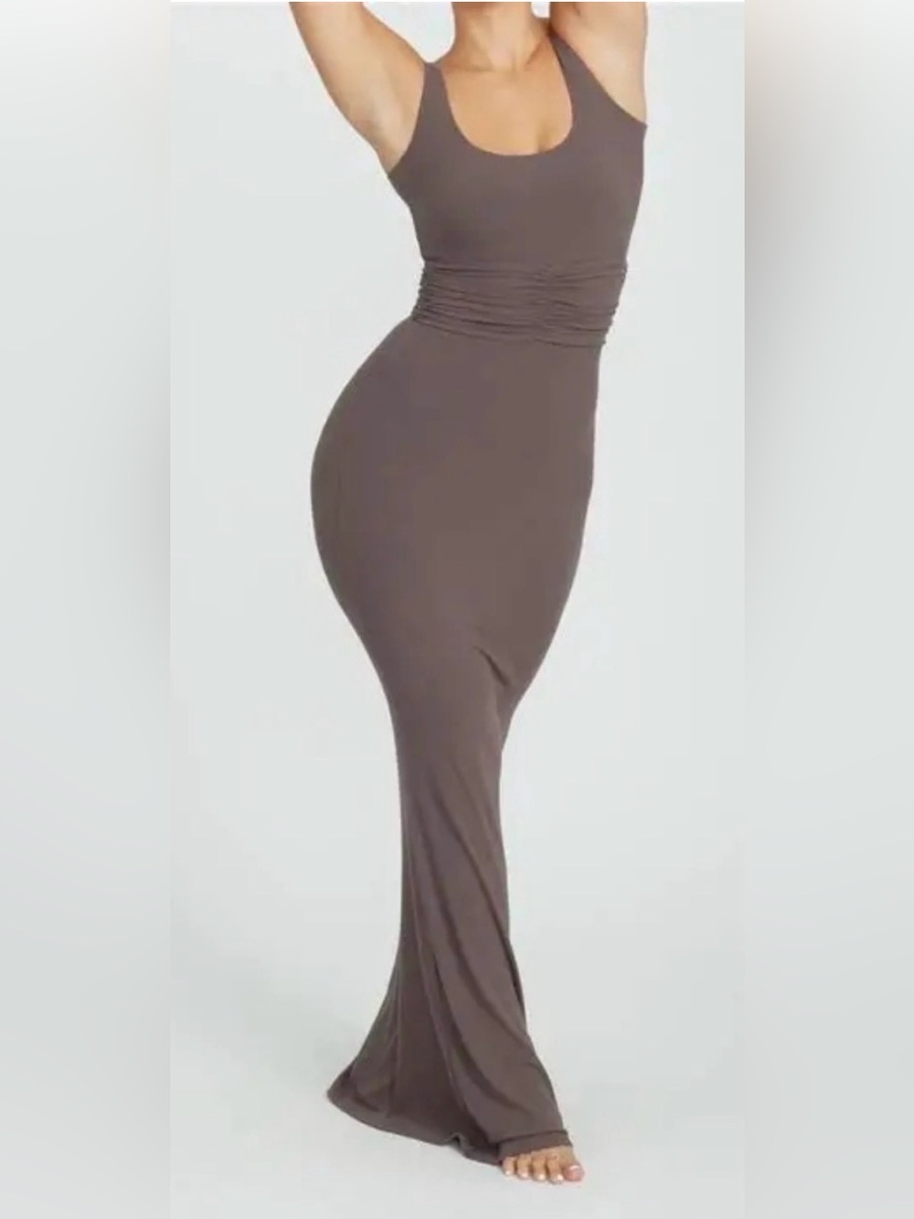 Riot Swim Roxi Ruched Tank
Dress Ribbed Ash Size XS